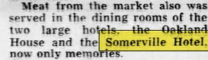 Somervile Hotel - Dec 1952 Article
